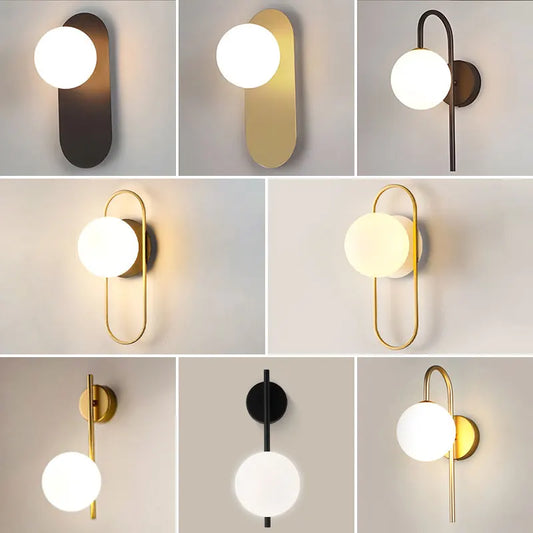 Interior LED Wall Lamp with G9 Bulb – Black & Gold Wall Sconce