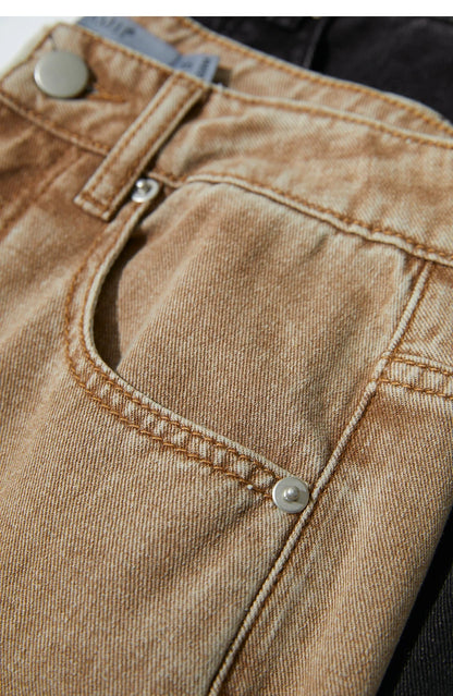 Women’s Retro Wide-Leg Jeans – Loose Straight Cotton Denim Pants