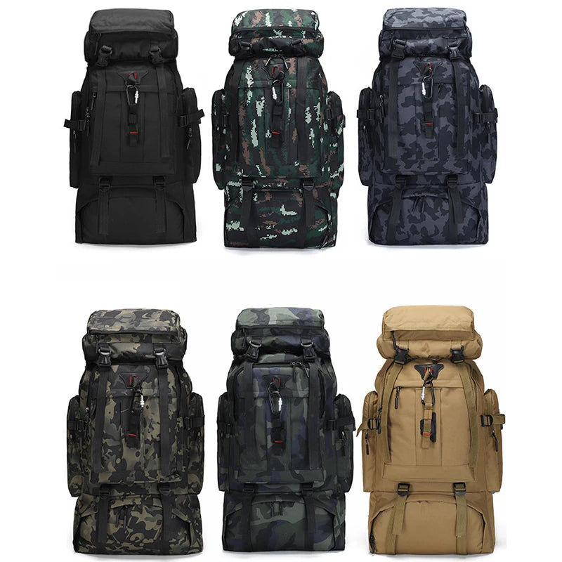 80L Large Capacity Waterproof Camouflage Outdoor Backpack