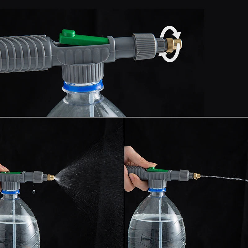 Manual High-Pressure Sprayer with Adjustable Nozzle for Garden Use