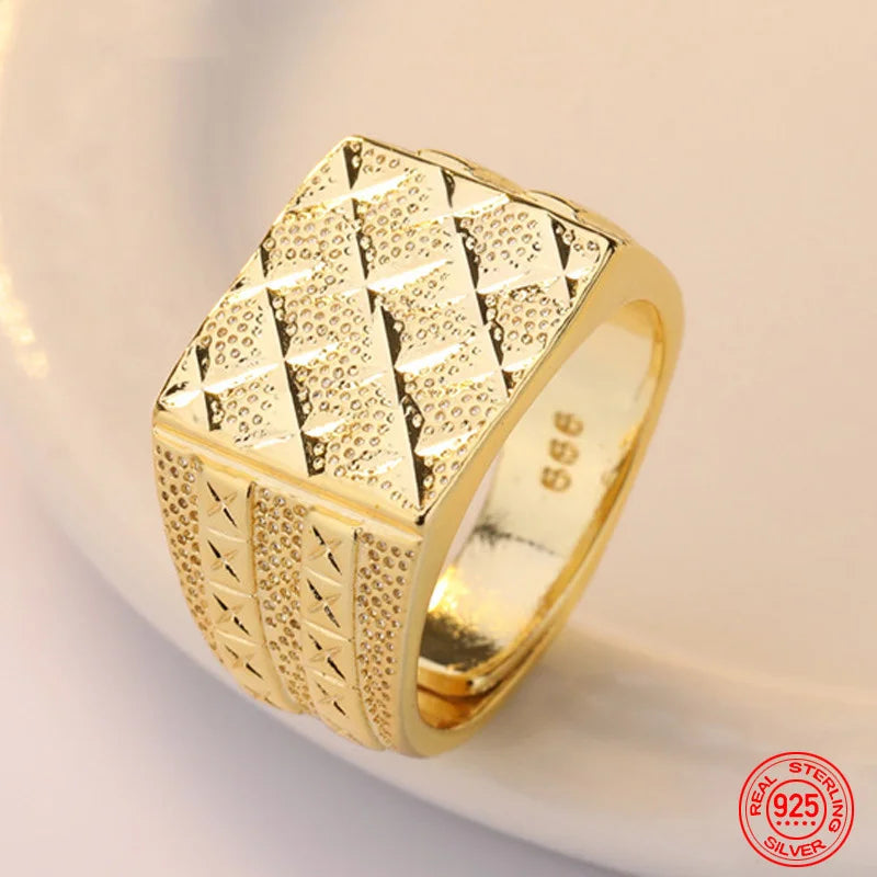 Adjustable 24K Gold Ring – Unisex Engagement & Wedding Jewelry