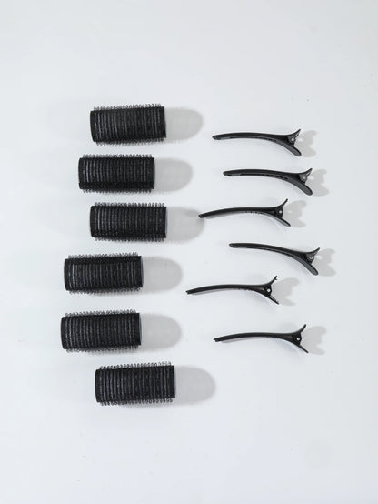 12pcs Self-Adhesive Hair Curlers & Bangs Clips for Styling Wigs