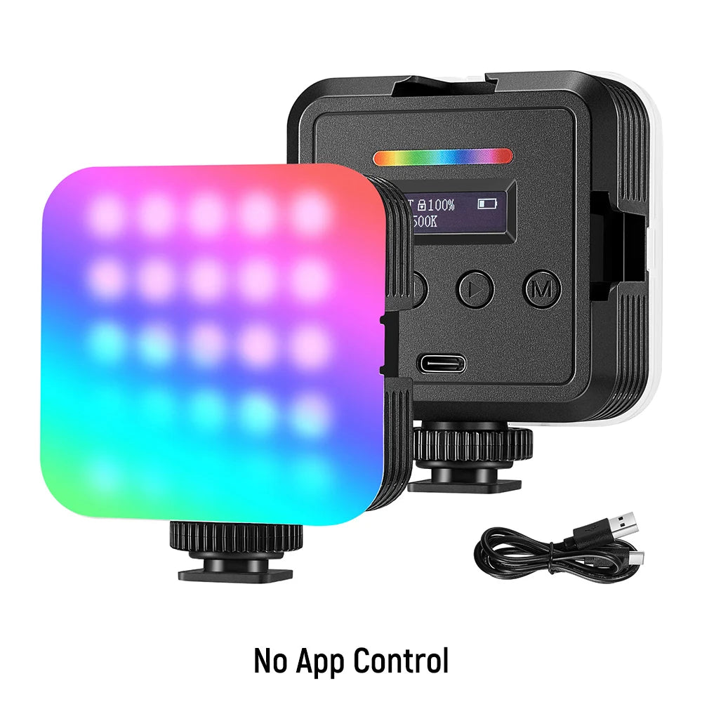 NEEWER RGB Magnetic RGB Video Light with APP Control –  360° LED Fill Light for Photography & Vlogging