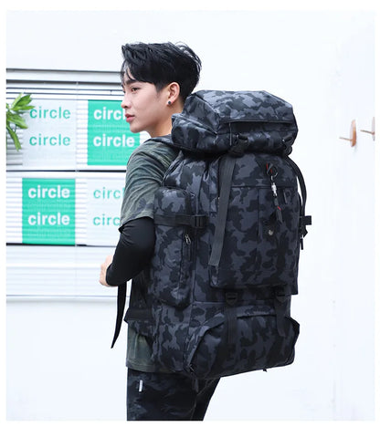 80L Large Capacity Waterproof Camouflage Outdoor Backpack