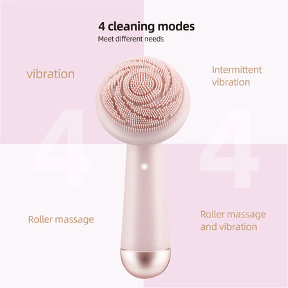 Electric Silicone Facial Cleansing Brush – Waterproof Beauty Tool