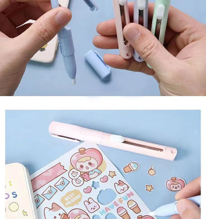 Mini 2-in-1 Portable Scissors & Paper Cutter Knife for Crafting