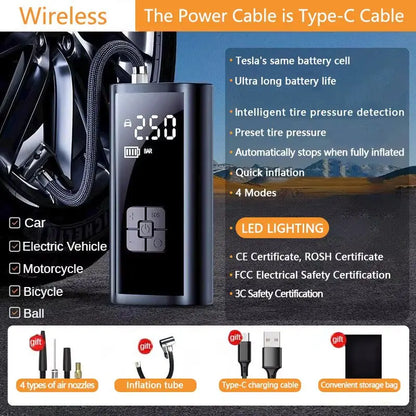 Portable Car Tire Inflator – Fast Air Compressor for Car, Bike & Ball