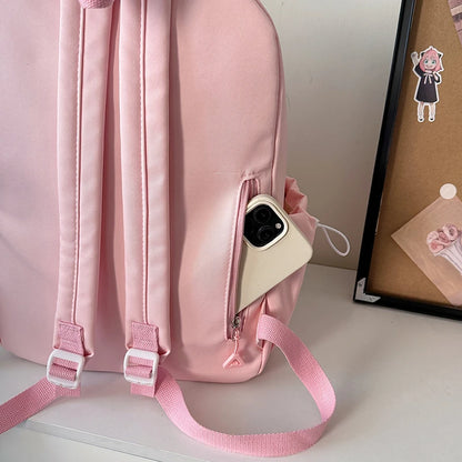 Women’s Waterproof Nylon Backpack – Simple School & Travel Bag