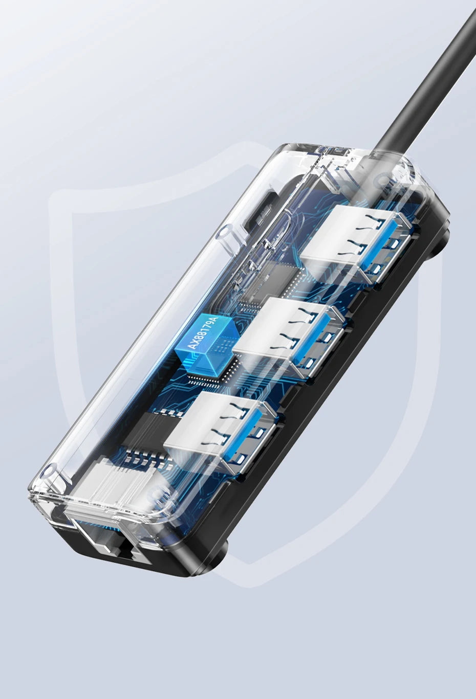 USB 3.0 1000Mbps Ethernet Adapter – RJ45 LAN Network Hub