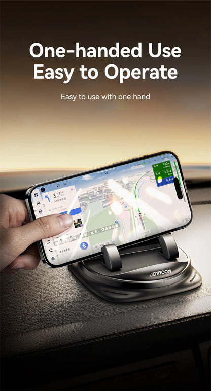 Joyroom Car Phone Holder – 360° Rotation, One-Handed Dashboard Mount