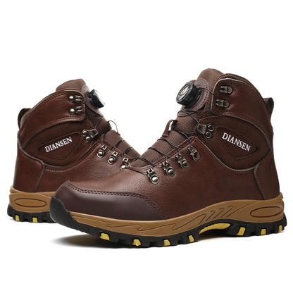 Rotating Button Safety Shoes for Men