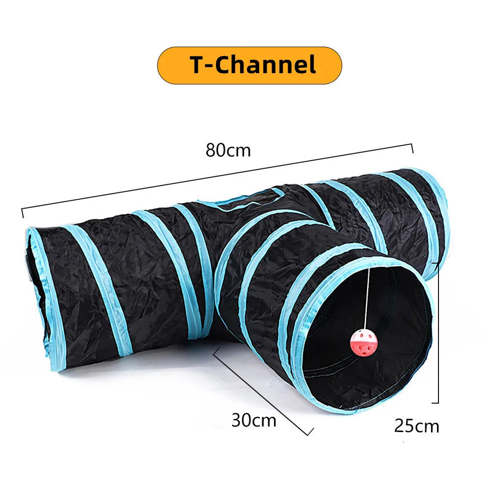 Cat S-Tunnel Foldable Toy – Indoor Fun for Curious Cats