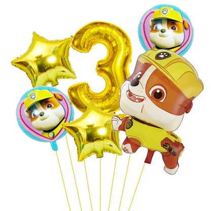 6pcs Paw Patrol Foil Balloons – Kids Birthday Party Decorations