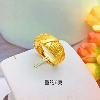Gold Color Opening Rings for Couples – Dragon & Phoenix Design