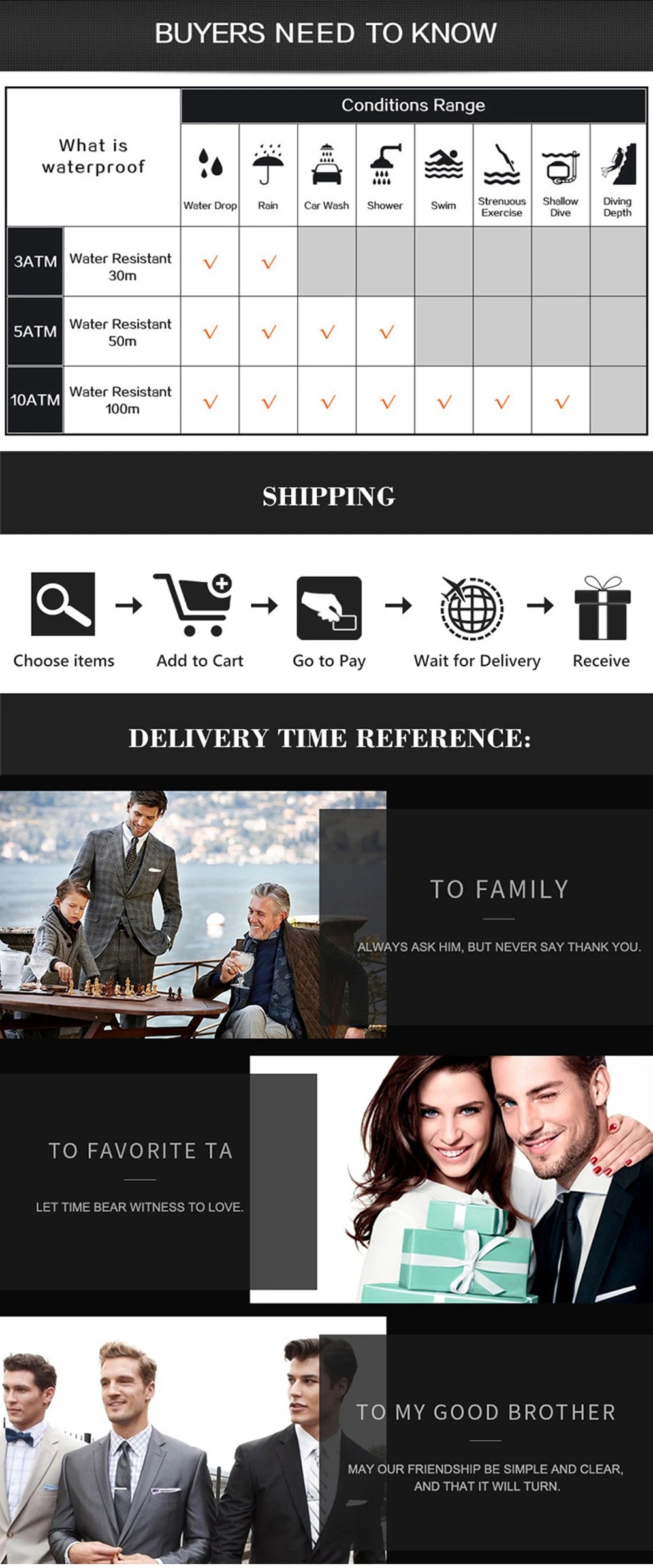 POEDAGAR Men's Luxury Quartz Chronograph Waterproof Watch