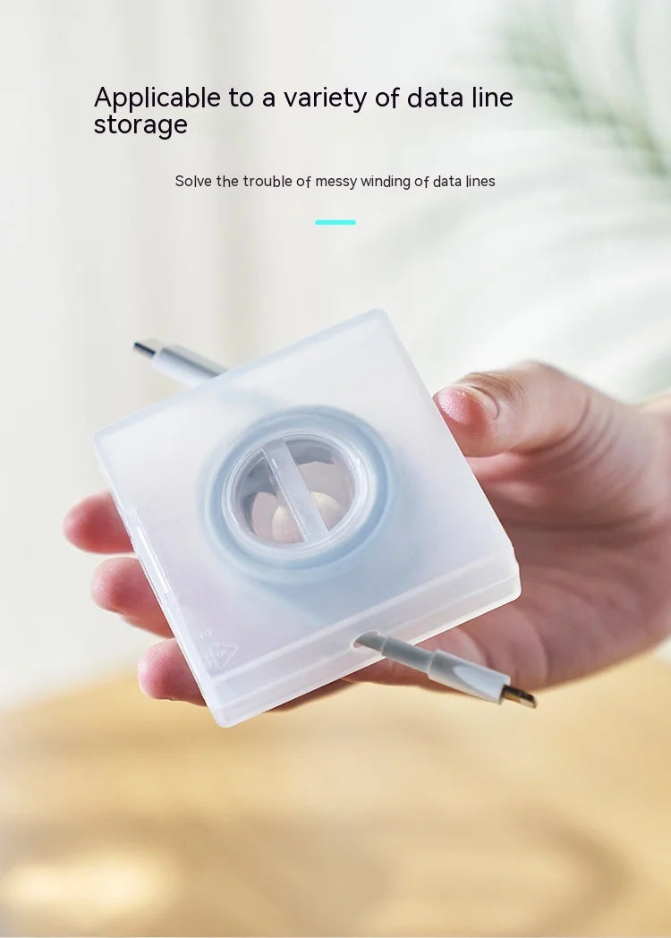 Portable Transparent Cable Organizer & Retractable Wire Winder