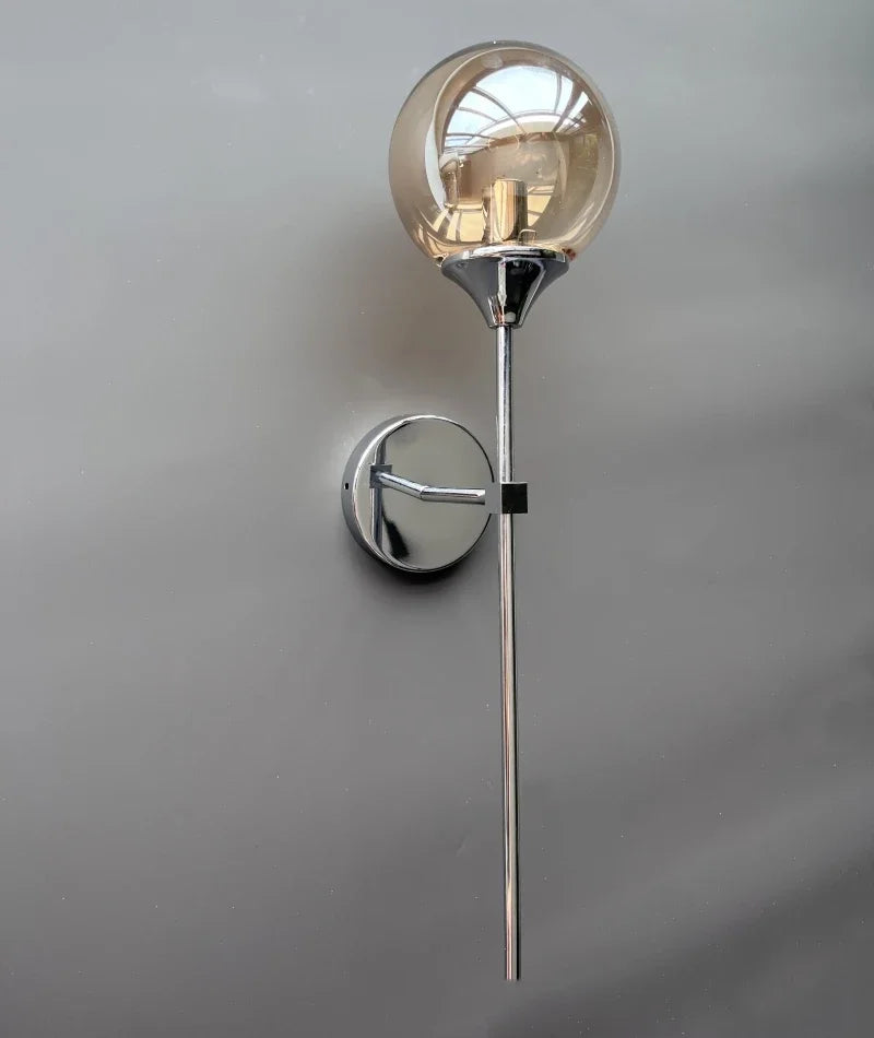 Modern Glass Wall Lamp – Golden Round Nordic Sconce Light