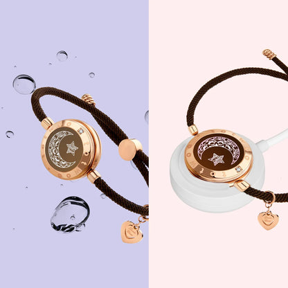 Long Distance Touch Bracelets – Sun & Moon Light-Up Couples Gift