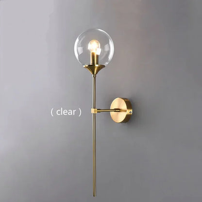 Modern Glass Wall Lamp – Golden Round Nordic Sconce Light