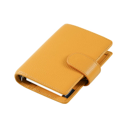 A8 / M5 Mini Rings Planner – Pebbled Grain Cowhide Leather Organizer