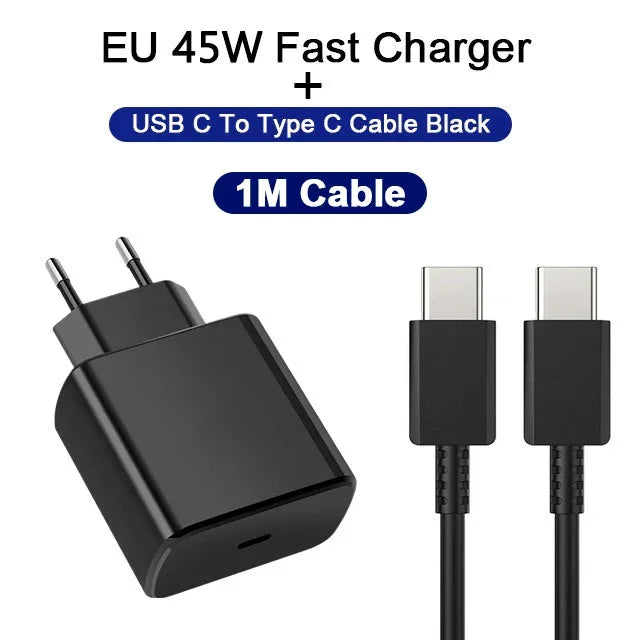 PD 45W USB-C Wall Charger – Fast Adapter for Samsung & iPhone 15