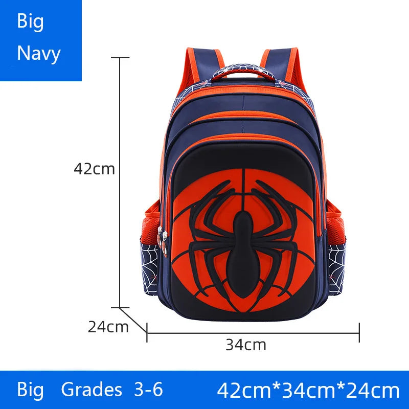 Cartmela Spider Backpack & Pencil Case Set | Waterproof Cartoon School Bag for Boys