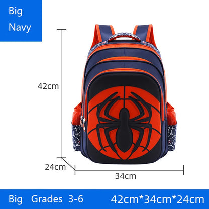 Cartmela Spider Backpack & Pencil Case Set | Waterproof Cartoon School Bag for Boys