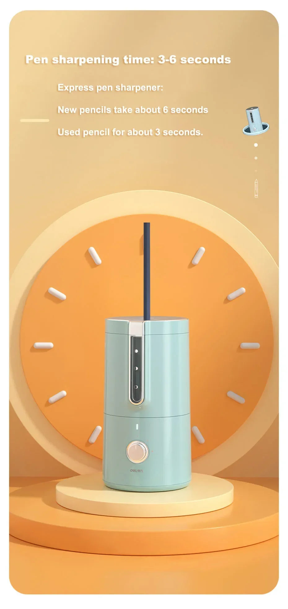 Automatic Electric Pencil Sharpener – USB Rechargeable for Kids
