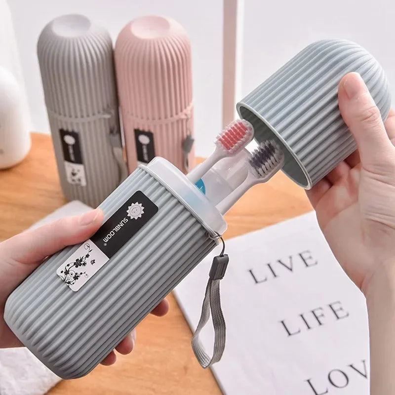 Travel Toothbrush & Toothpaste Holder – Portable Storage Case