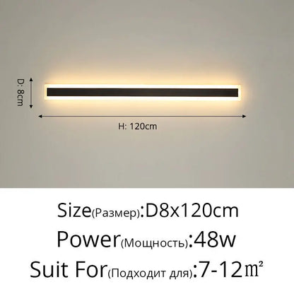 Outdoor Waterproof LED Wall Lights with Remote – Modern Dimmable