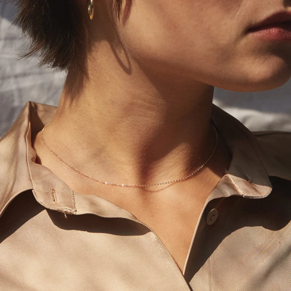 Fine Gold Color Stainless Steel Chain Necklace – Short & Long Styles