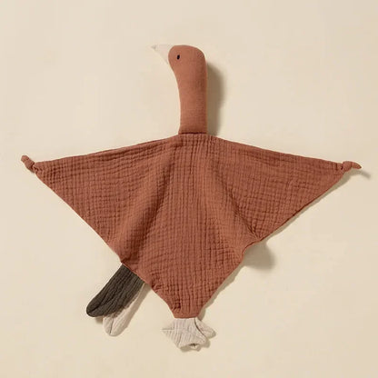 Cartmela Pure Cotton Baby Bib with Plush Goose