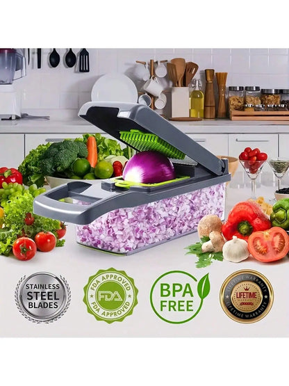 14-in-1 Multifunctional Vegetable Chopper & Food Slicer Dicer