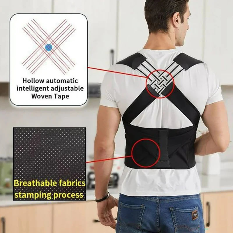 Adjustable Back Brace Posture Corrector for Men & Women Support