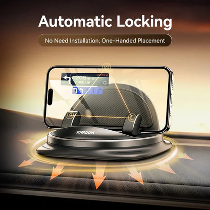 Joyroom Car Phone Holder – 360° Rotation, One-Handed Dashboard Mount
