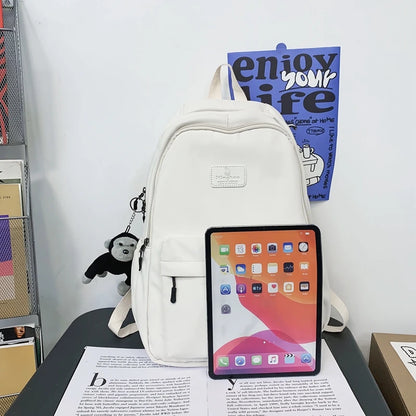 Fashion Waterproof Nylon Backpack – Schoolbag for Teens & Students