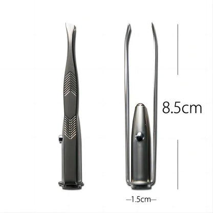LED Eyebrow Hair Removal Tweezer – Stainless Steel Grooming Tool