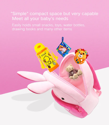 Cartmela Cute Animals Cartoon Plush Backpack - Kids Schoolbag