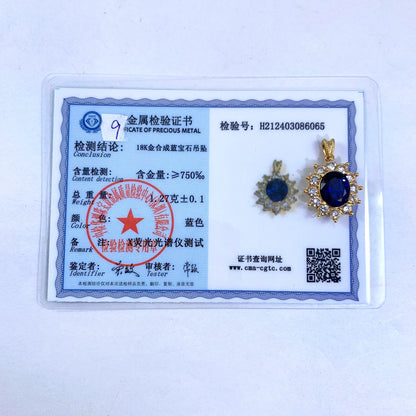 Au750 18K Gold Emerald Necklace – Oval 8x10mm Stone with Certificate
