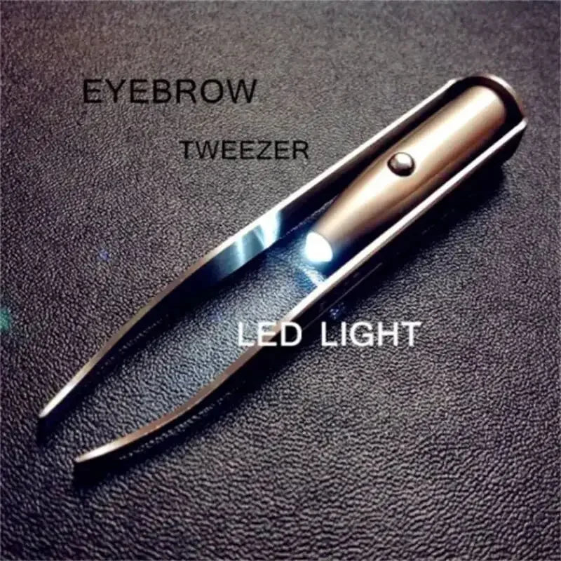 LED Eyebrow Hair Removal Tweezer – Stainless Steel Grooming Tool