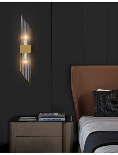 Luxury LED Wall Lamp - Modern Gold Wall Sconce for Living Room