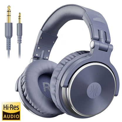 Professional Wired DJ Headphones – Over Ear with Mic & Hi-Res Audio