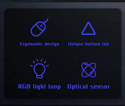 2023 Ergonomic Gaming Mouse – USB Backlit Computer & Laptop Mouse