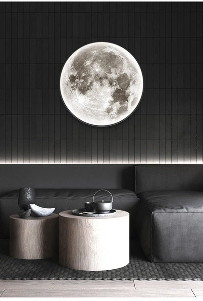 Modern 3D Moon LED Wall Lamp – Bedroom & Living Room Light