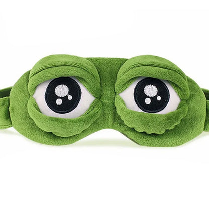 3D Sad Frog Sleep Mask – Soft Eye Shade for Travel & Relaxation
