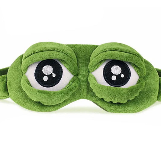 3D Sad Frog Sleep Mask – Soft Eye Shade for Travel & Relaxation