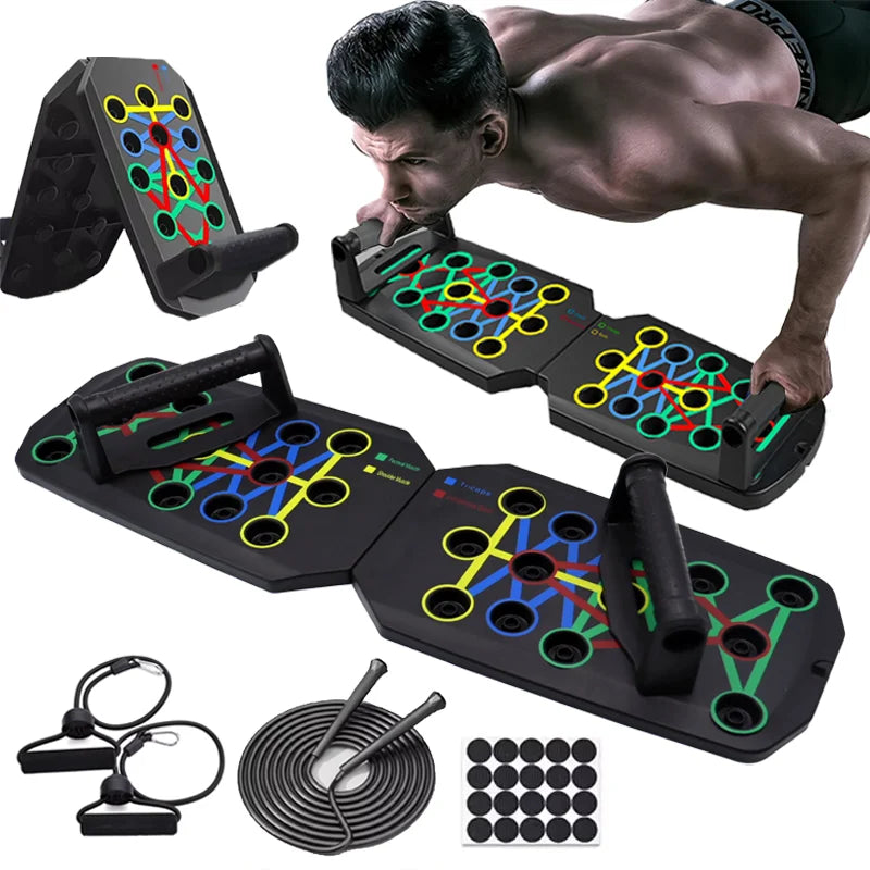 Portable Push-Up Board Set–Foldable Fitness Bar for Full Body Training