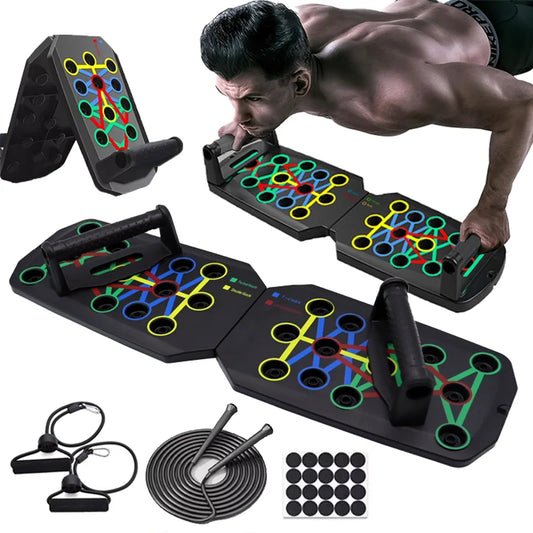 Portable Push-Up Board Set–Foldable Fitness Bar for Full Body Training