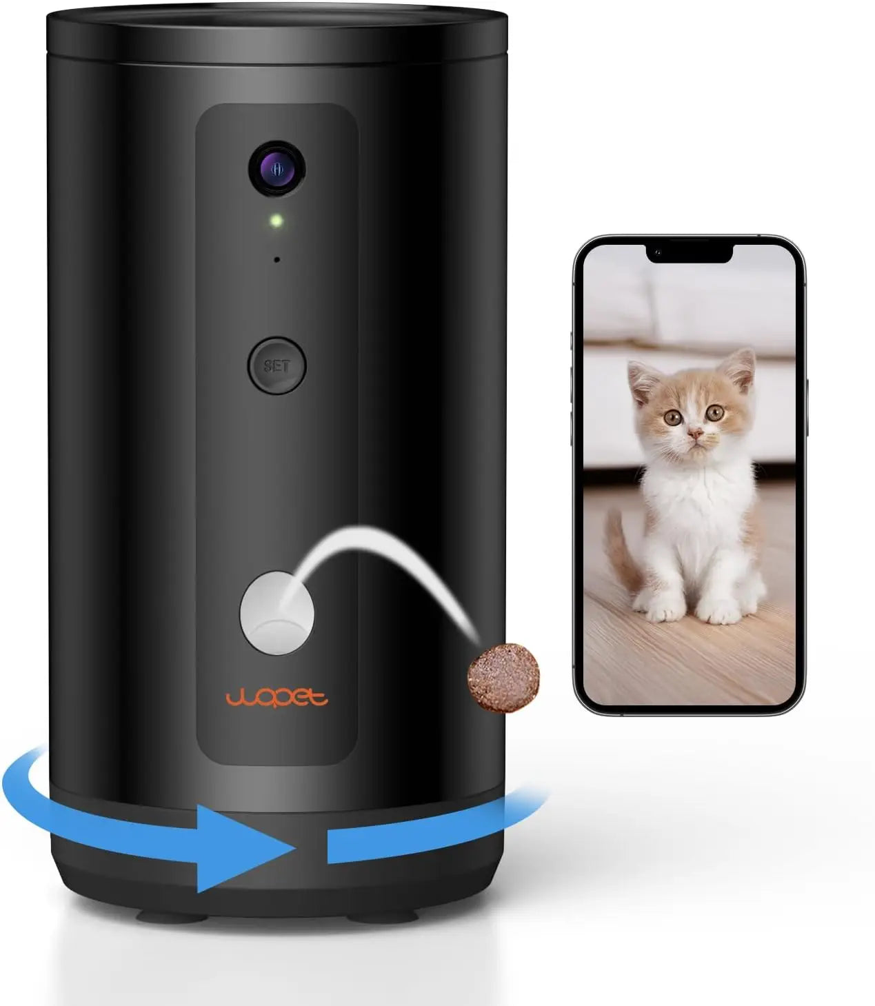 Smart Pet Camera with Treat Dispenser for Dogs and Cats