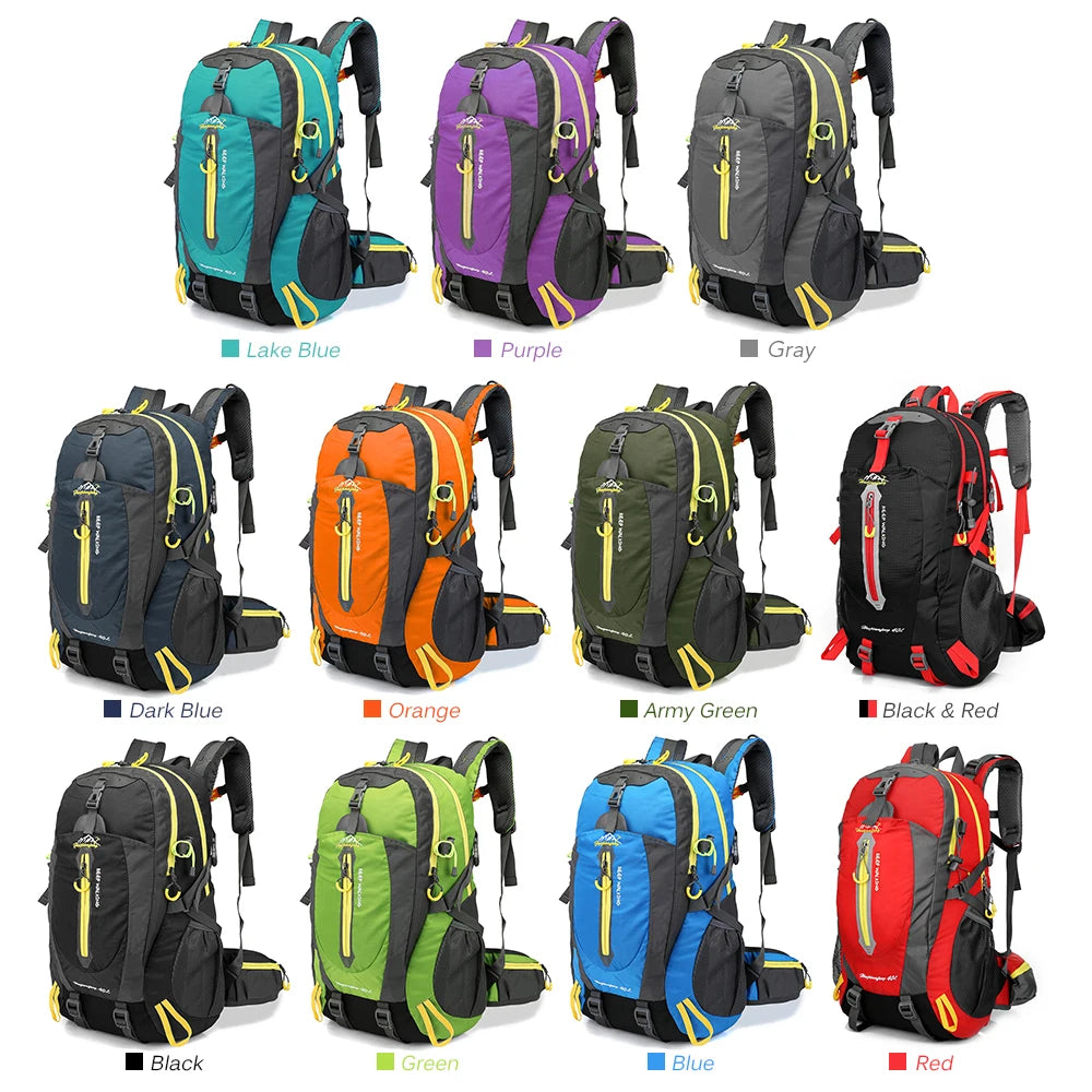 Cartmela 40L Water-Resistant Travel Backpack